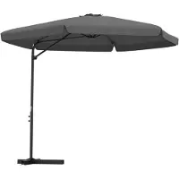 vidaXL Parasol avec mât en acier 300x250 cm Anthracite