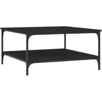 vidaXL Table basse noire 80x80x40 cm bois composite