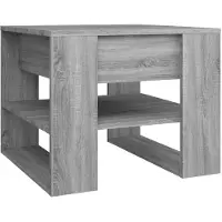 vidaXL Table basse Gris Sonoma 55,5x55x45 cm Bois composite