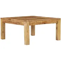 vidaXL Table basse 80x80x40 cm en bois massif de manguier