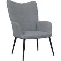 vidaXL Chaise de relaxation Gris clair Tissu