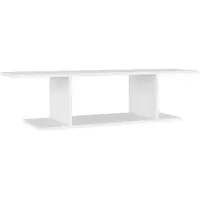 vidaXL Meuble TV mural blanc 103x30x26,5 cm