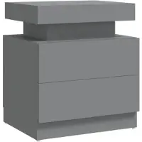 vidaXL Table de chevet Gris 45x35x52 cm Bois d'ingénierie