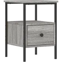 vidaXL Table de chevet sonoma gris 34x36x50 cm bois d'ingénierie