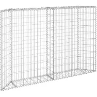 vidaXL Gabion haut-plateau forme trapézoïdale Acier galvanisé 150x20x100 cm
