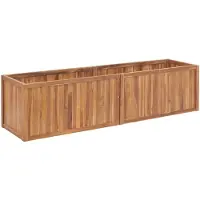 vidaXL Lit surélevé de jardin 200 x 50 x 50 cm en teck massif