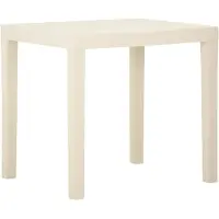 vidaXL Table de jardin blanche 79x65x72 cm plastique