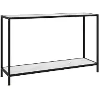 vidaXL Table console Blanc 120x35x75 cm Verre trempé