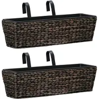 vidaXL Jardinières 2 pcs Jacinthe d'eau Marron