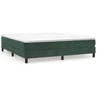 vidaXL Cadre de lit sans matelas vert foncé 180x200 cm velours