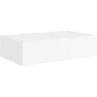 vidaXL Étagères à tiroirs murales 2 pcs Blanc 40x23,5x10 cm MDF