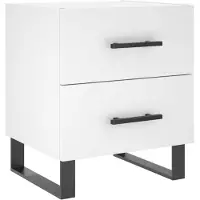 vidaXL Table de chevet blanc 40x35x47,5 cm bois d’ingénierie