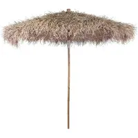 vidaXL Parasol en bambou avec toit en feuilles de bananier 210 cm