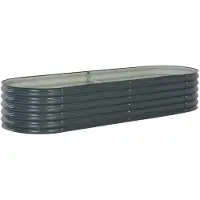 vidaXL Parterre de jardin surélevé 240x80x44 cm Acier galvanisé Gris
