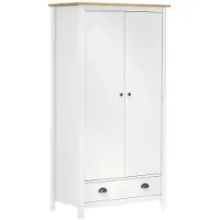 vidaXL Armoire avec 2 portes Hill blanc 89x50x170 cm pin