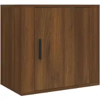vidaXL Table de chevet murale Chêne marron 50x30x47 cm