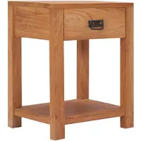 vidaXL Table de chevet 35x35x50 cm bois de teck massif