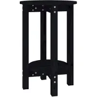 vidaXL Table basse noire Ø 40x60 cm pin massif