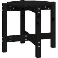 vidaXL Table basse noire Ø 52,5x45 cm pin massif