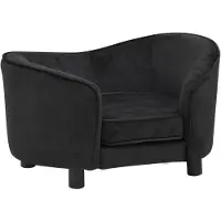 vidaXL Canapé pour chien Noir 69x49x40 cm Peluche
