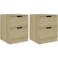 vidaXL Tables de chevet 2 pcs chêne sonoma 40x40x50 cm bois ingénierie