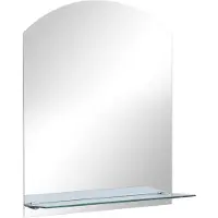 vidaXL Miroir mural avec étagère 30x50 cm Verre trempé