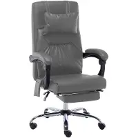 vidaXL Chaise de bureau de massage anthracite similicuir