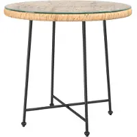vidaXL Table de salle à manger Ø80 cm verre trempé et acier