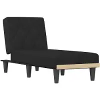vidaXL Chaise longue noir velours
