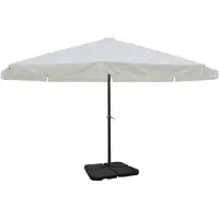 vidaXL Parasol Aluminium Pied de parasol portable Blanc