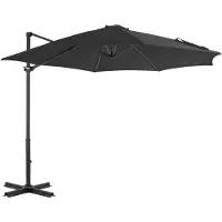 vidaXL Parapluie avec mât en aluminium 300 cm Anthracite