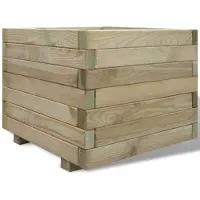 vidaXL Lit surélevé 50x50x40 cm Bois Carré