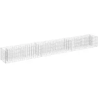 vidaXL Gabion haut-plateau Acier galvanisé 270 x 30 x 30 cm