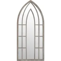 vidaXL Miroir de jardin sable 100x45 cm Fer