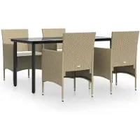 vidaXL 5-tlg. Groupe de jardinage avec baisers Beige et Schwarz