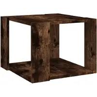 vidaXL Table basse chêne fumé 40x40x30 cm bois composite