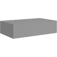 vidaXL Étagère à tiroir murale gris 40x23,5x10 cm MDF