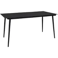 vidaXL Table de jardin noire 190x90x74 cm acier et verre