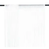 vidaXL Rideau en fils 2 pcs 100 x 250 cm Blanc