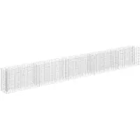 vidaXL Lit surélevé à gabion Acier galvanisé 450x30x60 cm