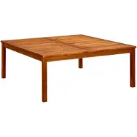 vidaXL Table basse de jardin 110x110x45 cm bois massif acacia
