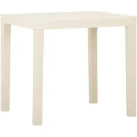 vidaXL Table de jardin blanche 79x65x72 cm plastique