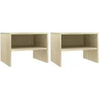 vidaXL Tables de chevet 2 pcs Chêne sonoma 40x30x30 cm Bois ingénierie
