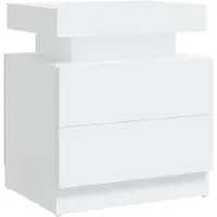 vidaXL Table de chevet Blanc 45x35x52 cm Aggloméré