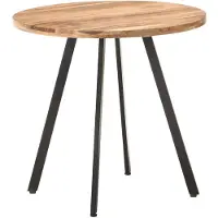 vidaXL Table de salle à manger 80 cm en bois massif d'acacia