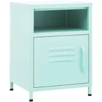 vidaXL Tables de chevet 2 pcs Vert menthe 35x35x51 cm Acier
