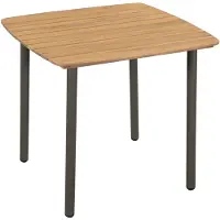 vidaXL Table basse 80x80x72 cm en bois massif d'acacia et acier