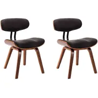 vidaXL Chaise de salle à manger 2 pcs. Gris Bois courbé et tissu