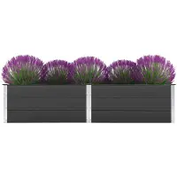 vidaXL Parterre surélevé de jardin 250 x 50 x 54 cm WPC Gris
