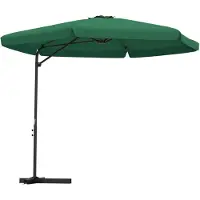 vidaXL Parasol avec mât en acier 300 cm vert